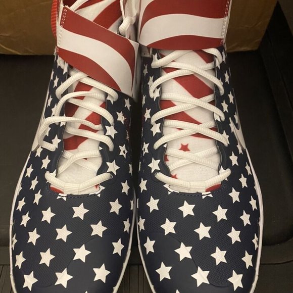 Nike Alpha Huarache Elite 3 Mid Stars & Stripes Cleats DA1675-416 SIZE 14.0 NWOB main image 6